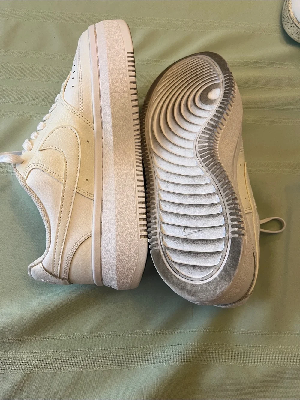 Nike Men’s White Low-Top Sneakers with Perforated Toe
